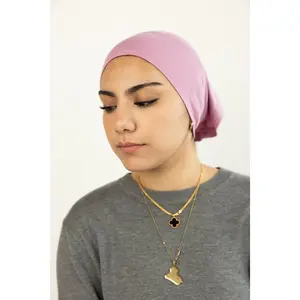 Jersey Under Scarf Tube Cap - Light Blush
