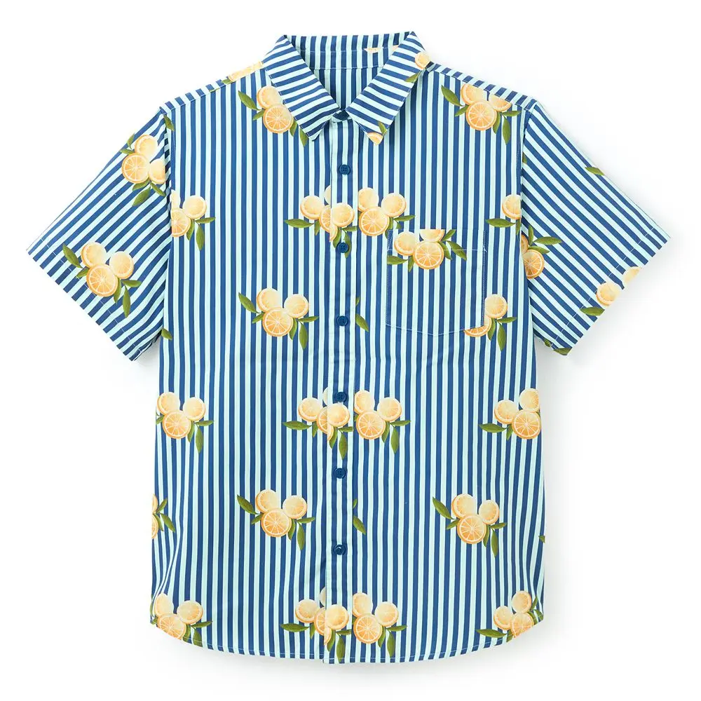 Disney Store Mickey Mouse Icon Oranges Button-Down Shirt for Men
