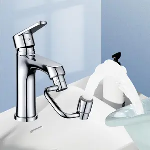 2PCS 1440° Rotatable Faucet Aerator Extension for Toddlers, Dual Sprayer Mode Bathroom & Kitchen Faucet Attachment, Tap Head Replacement for Smart Face Washing