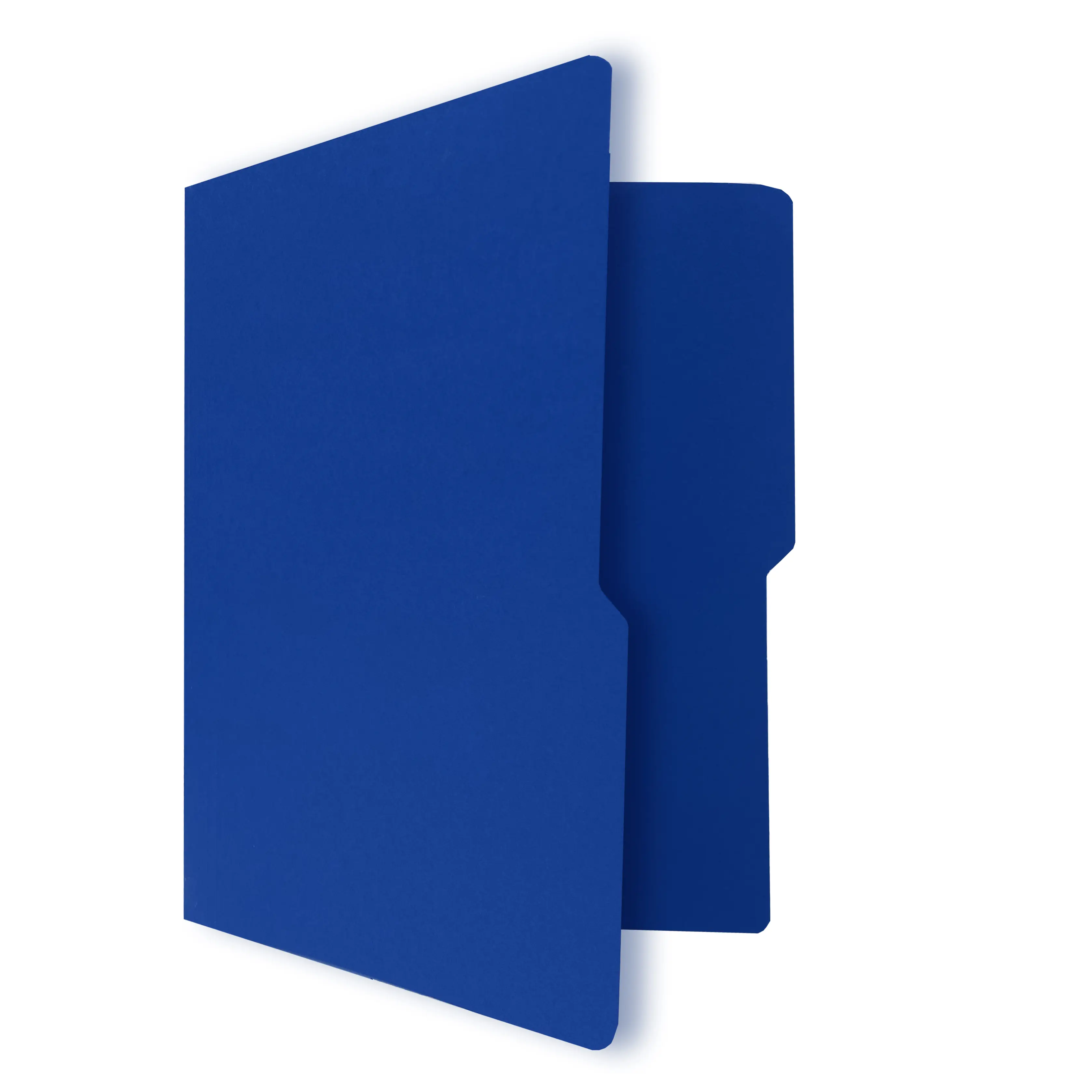 UOFFICE Deep Blue File Folders, 100-Pack Office Filing Supplies, 1/2-Cut Tab, 11.75x9.5" File Holder for 8.5x11" Paperwork, Prevents Accidental Misfiles