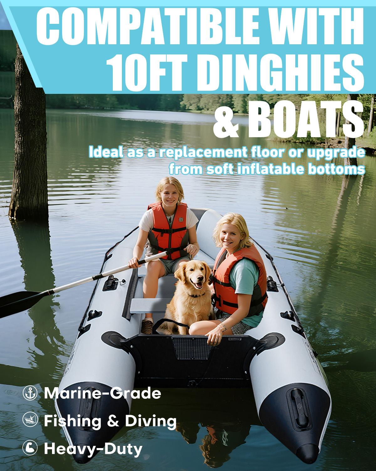 10' x 5' HEYMARINA Inflatable Boat Dinghy, Heavy Duty Blow Up Raft for Fishing, Family Adventure, Lakes, Rivers & Coastal Water 10' x 5' HEYMARINA Inflatable Boat Dinghy, Heavy Duty Blow Up Raft for Fishing, Family Adventure, Lakes, Rivers & Coastal Water