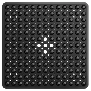 Shower bathtub mat, anti slip shower mat, soft square bathtub with suction cup and drainage hole, bathroom accessories, household items, bath mat