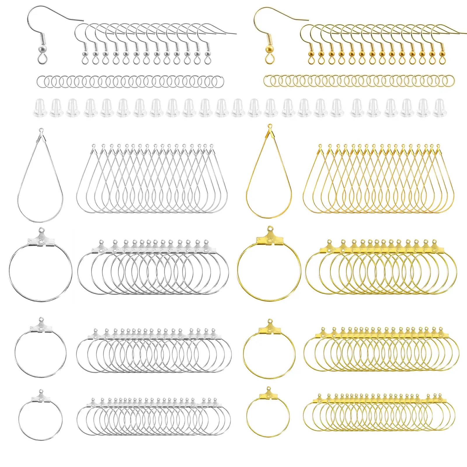 483 Earring Making Set with Beading Hoop Earring Finding Component Accessories,Earring Hooks,Jump Rings,Earring Backs for Jewelry Making DIY Craft,Christmas Party Gifts,Hand Tools Kits