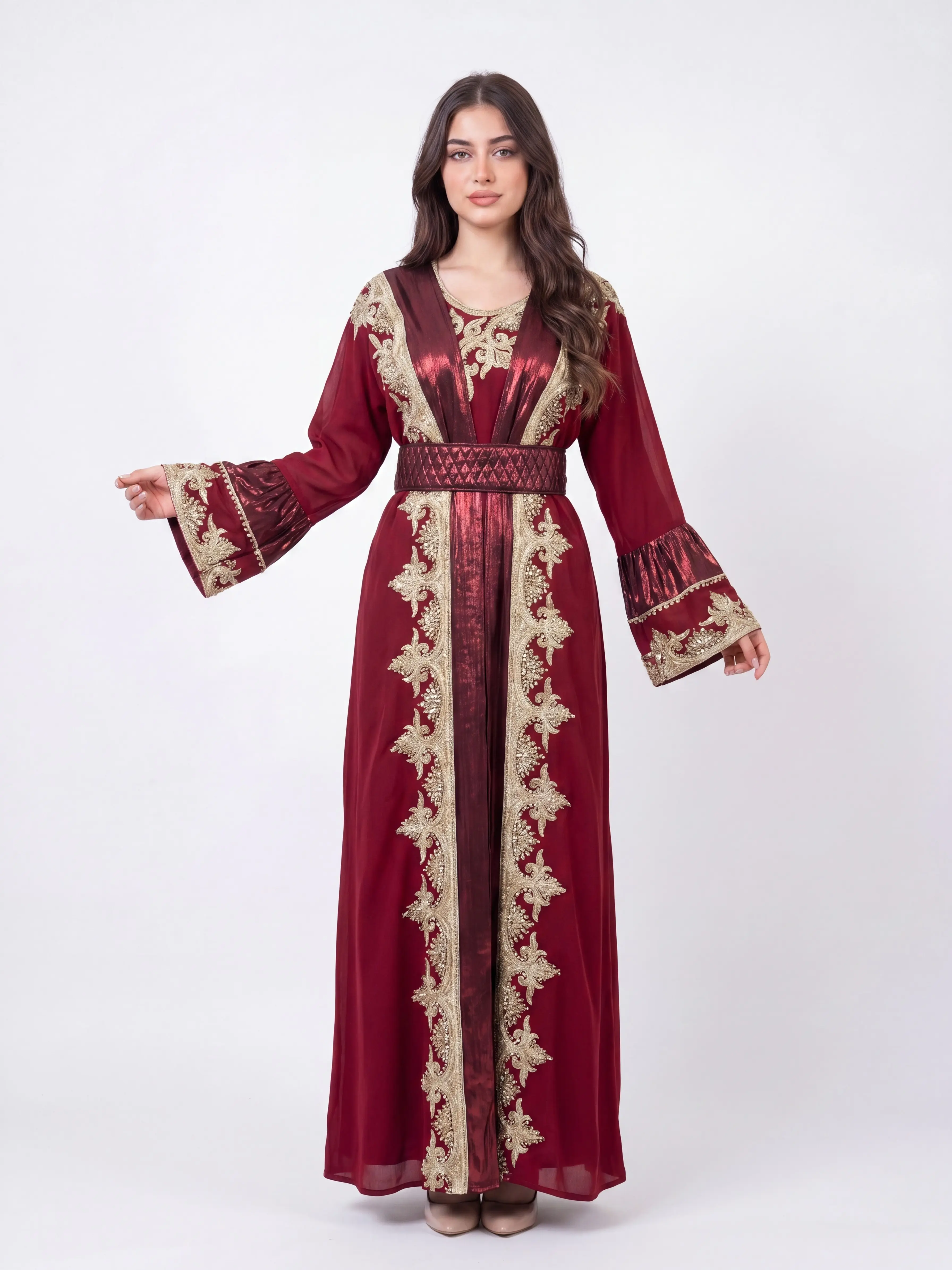 Taylor Kuftan - Embrodiered Women's Kaftan Silk Kaftan Ethnic Print Kaftan