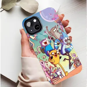 Adventure Time Phone Case for Fans Vibrant Cartoon Art Durable Shockproof Compatible with iPhone 11/12/13/14/15/16 (Pro Max/Plus) Protection Cover