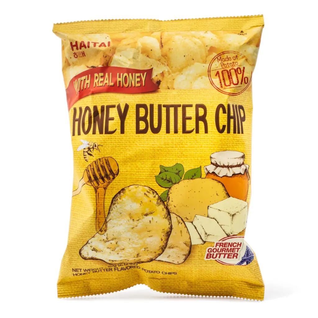 Haitai Honey Butter Chips 2.12oz/pack, Delicious Snack