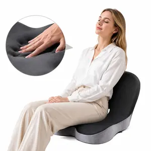 Ergonomic Memory Foam Cushion, Back Support Pad, Pain Relief for Tailbone & Sciatica, for Office Chair, Car Seat & Long Hours Sitting