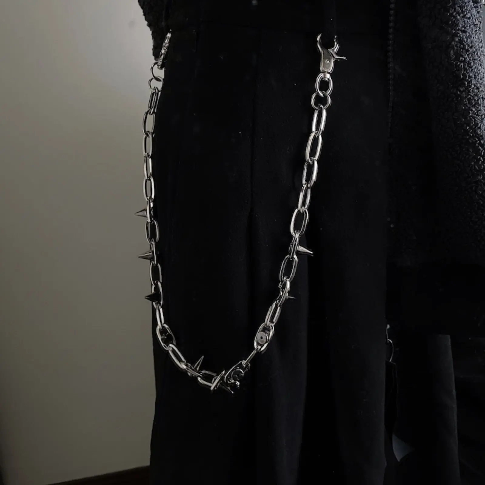 【JOYCE DESIGN】Rivet waist chain pointed chain punk men and women hiphop dark cool trendy pants chain