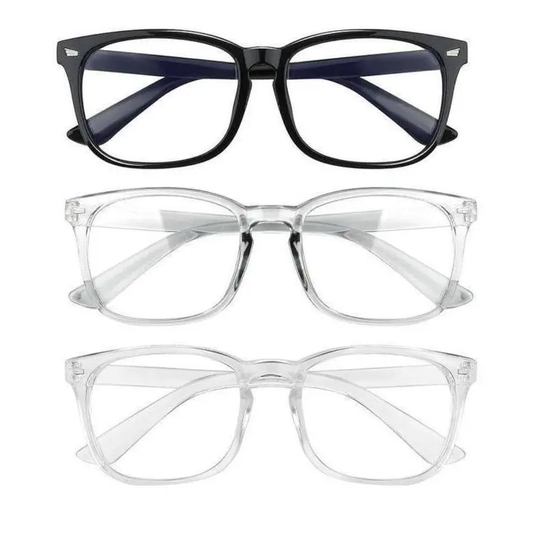 2025 Unisex Square - Framed Blue Light Blocking Glasses - Clear Lenses for Computer Gaming Phone TV