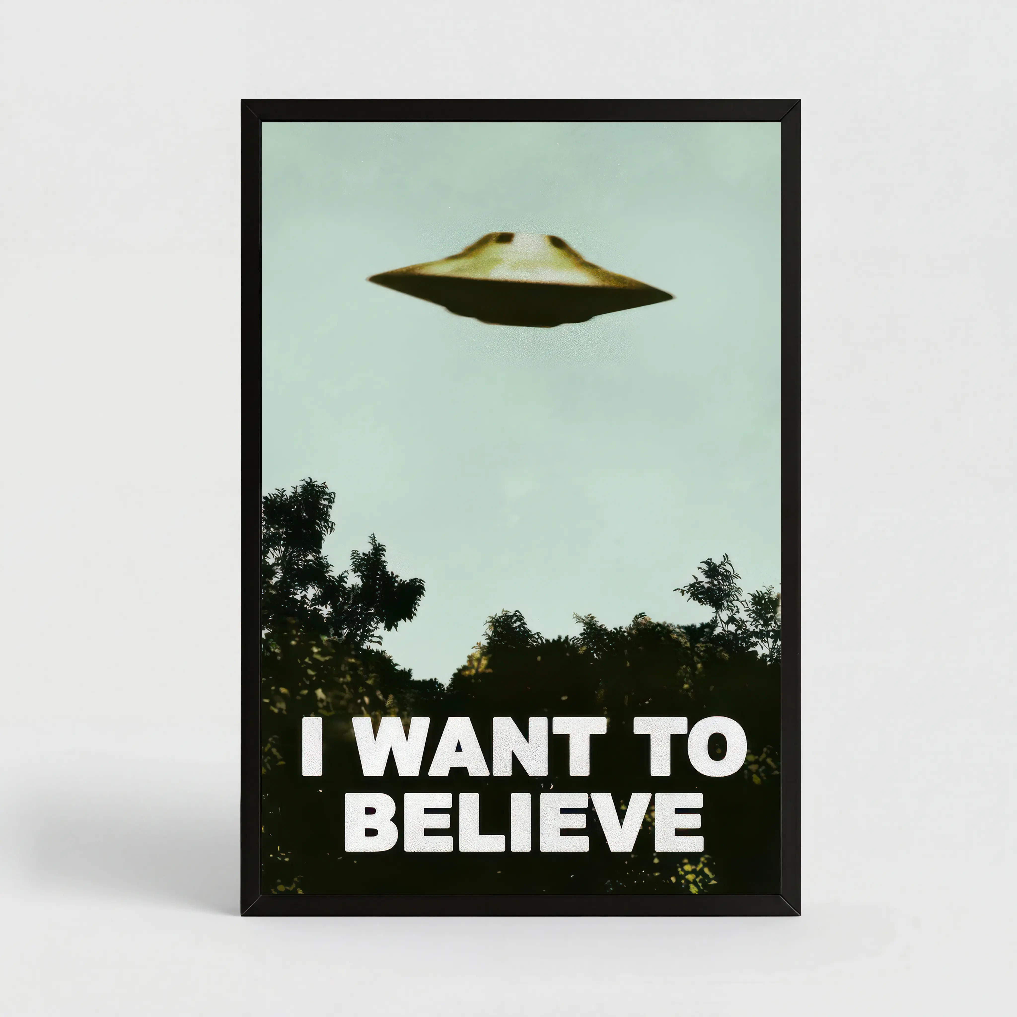 I Want to Believe Poster, UFO Art, Alien Retro Poster, Film Poster, The Truth is out there I Believe Poster