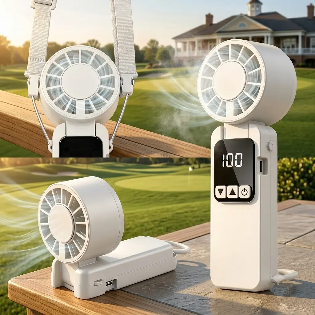 Upgraded Handheld Turbo Fan – 6000mAh USB Rechargeable Portable Fan with 199 Speed Settings, Up to 10H Runtime, 3-in-1 Battery Powered Mini Fan for Travel, Outdoor, Work & Gifts, summerwins
