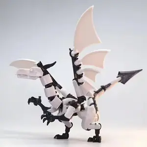 3D Printed Dragon Toy, Articulating Animal Figurines, Multi-Jointed Moveable Wings, Desktop & Home Decoration, Collectible, Figurines For Collectors, Halloween Christmas Gift, Articulating Miniatures