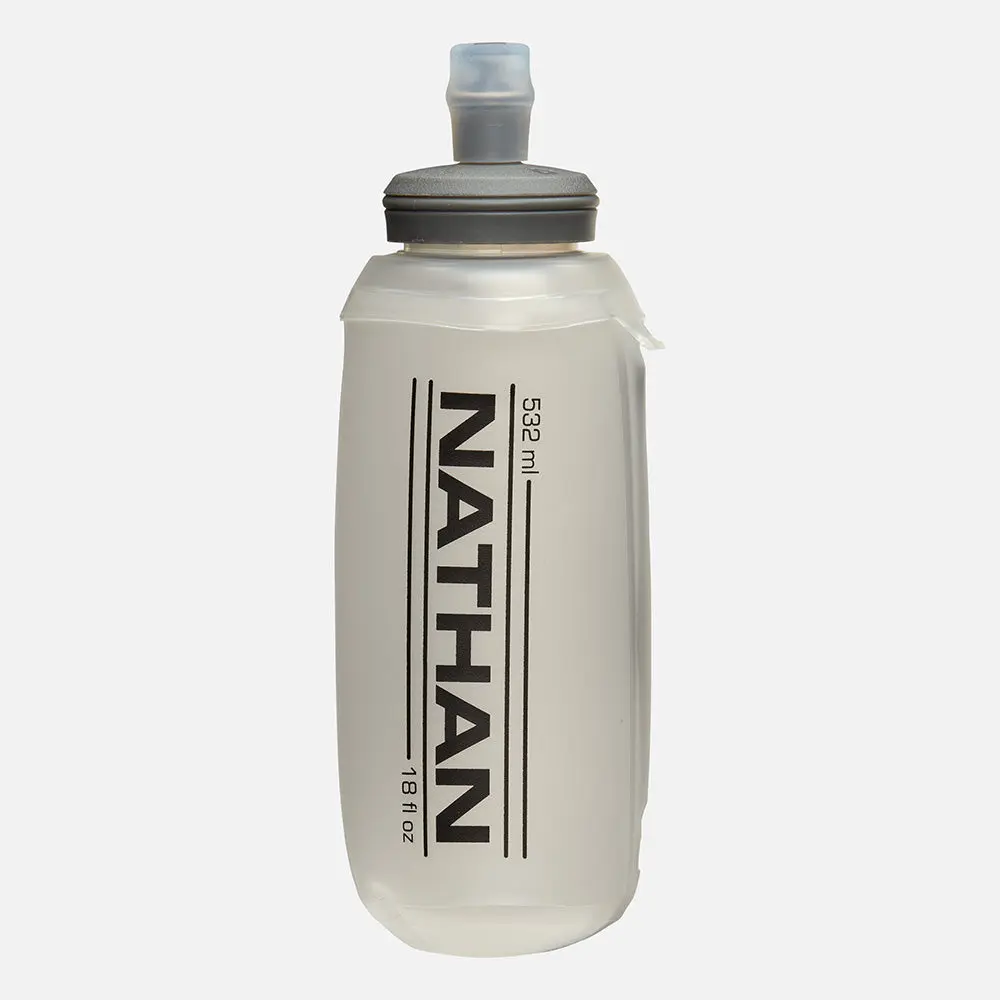 18oz Soft Flask with ExoSpine, Collapsible Portable Sports Water Bottle with Leakproof Bite Valve for Running & Gym, Portable Sports Bottle, Sports Drinking Bottle