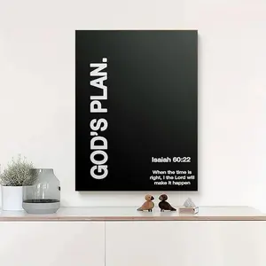 Black & White Religious Wall Decor, Framed Ready‑to‑Hang Canvas Print of God's Plan Isaiah 60:22 Scripture, Simple Elegant Inspirational Art for Home, Office & Prayer Room, Christian Gift Idea, wicked good poster