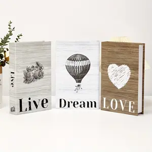 Modern Fake Book Decor Set, 3pcs Realistic Book Models for Office & Hotel Decoration, Simple Design Prop Books for Display, Home Decor Products