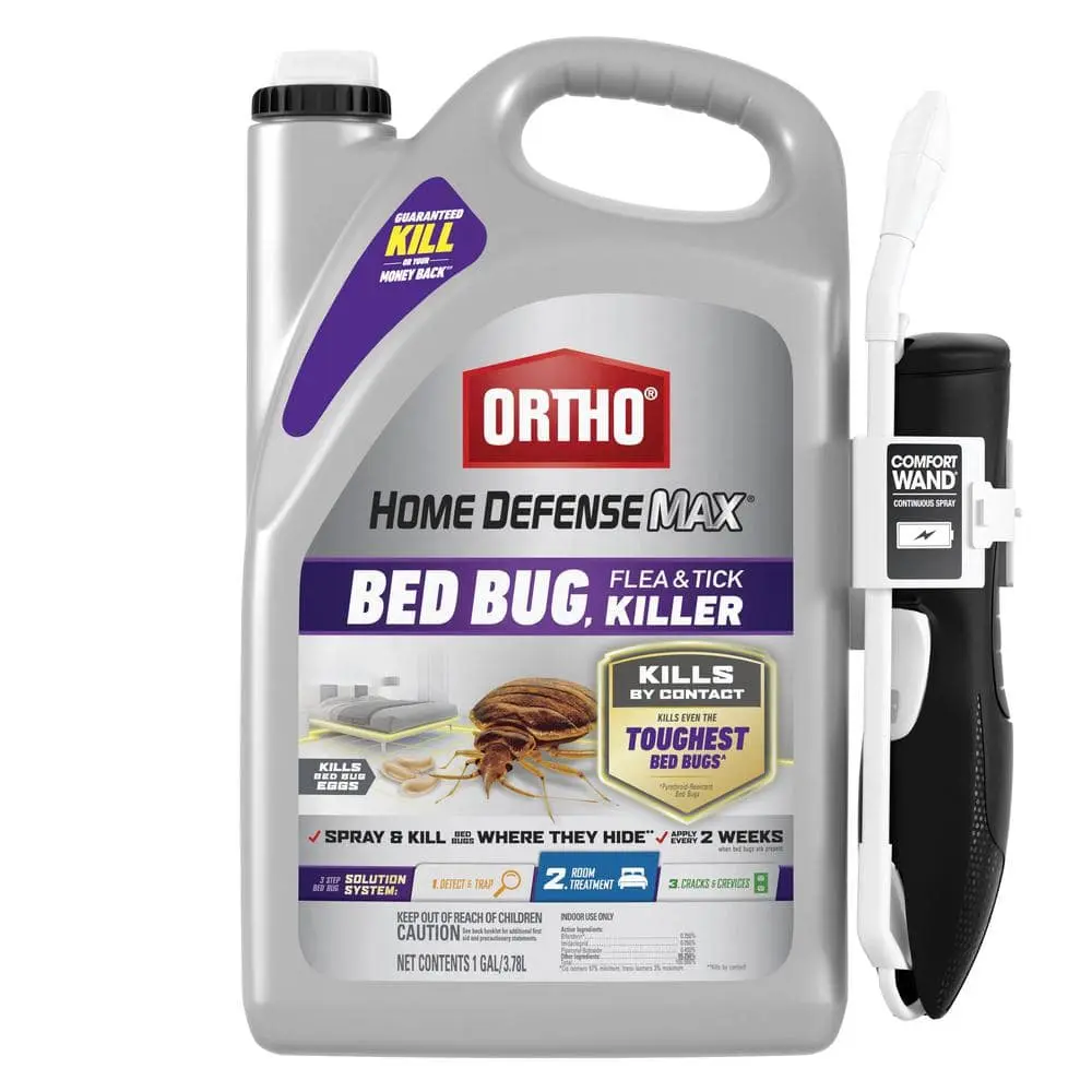 Home Defense Max Bed Bug, Flea and Tick Killer 1 gal. Indoor Spray Bedbug, Flea and Tick Killer with Comfort Wand