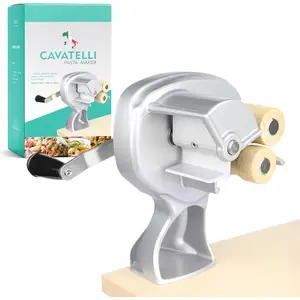 Cavatelli Pasta Maker - Original Italian Pasta Roller Pasta Maker Machine - Non-Stick Coating Wooden Rollers Gnocchi Maker Pasta Attachment - Easy to Clean and  Precision Cut