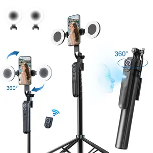 Auto Face Tracking Tripod, 360° Rotation Auto Tracking Phone Holder with Remote, Smart Shooting Phone Stand for Video Vlog Live Stream, Selfie, Gimbal Stabilizer, Rotating Stand
