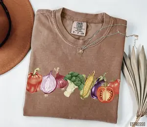 Comfort Colors Gardening Shirts for Women Vegetable Shirt Farmer Shirt Tomato Tshirt Summer Tops Tees Gardner Gifts Garden Lover Gift Cute