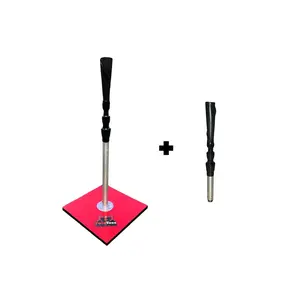 TwinTee 2-in-1 BUNDLE - Standard + Short Stem - 15" to 50" - Doesn't Slip Or Fall Over - Baseball Softball Gear - Training Equipment