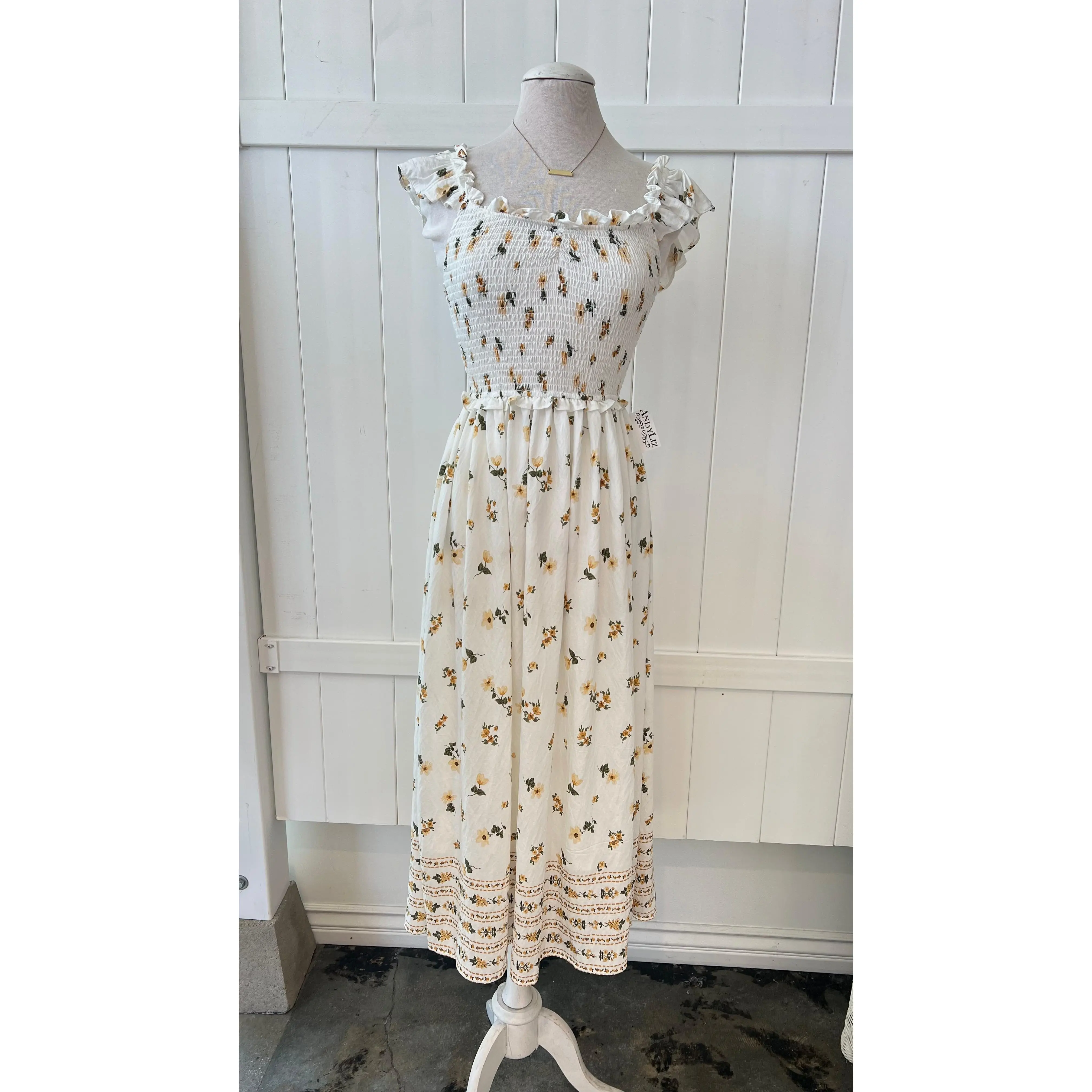 Marigold Floral Maxi Dress