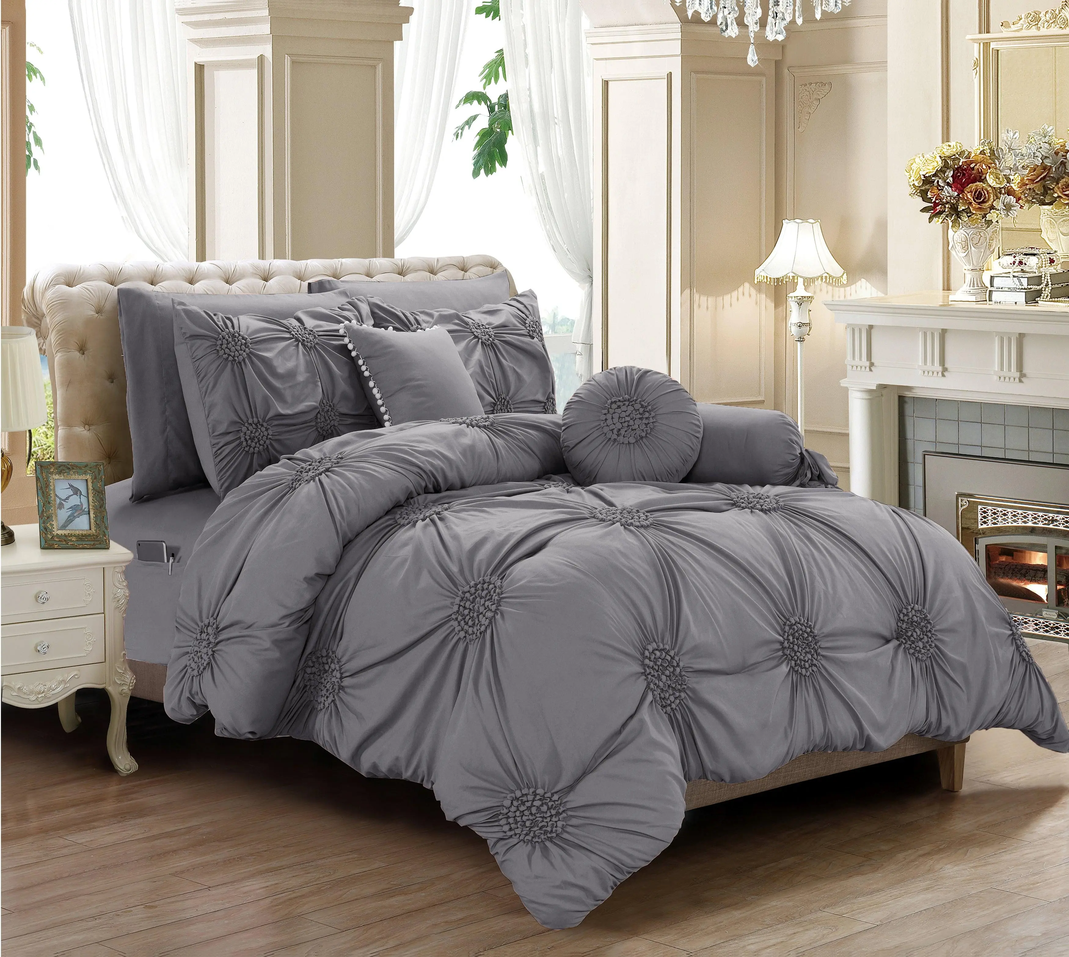 Elegant Comfort 10-Piece Sunflower Comforter Set – Bed in a Bag with 4-Piece Sheet Set & Smart Storage Pockets Elegant Comfort 10-Piece Sunflower Comforter Set – Bed in a Bag with 4-Piece Sheet Set & Smart Storage Pockets