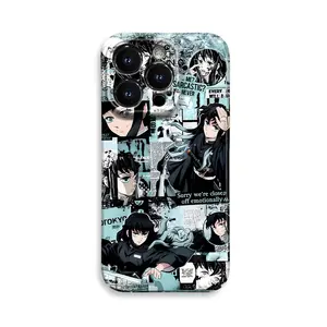 Muichirou collage Liquid Silicone Case for iPhone 11-16 Pro Max, Full-Print Anime Design, Fade-Resistant & Shockproof | Perfect for Kimetsu Fans