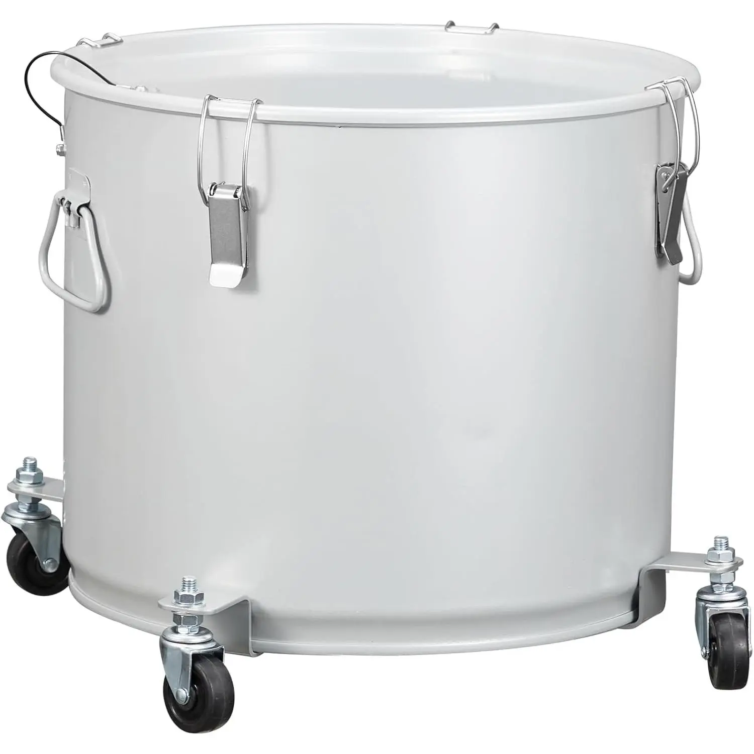 Garvee 10 Gallon Fryer Grease Bucket – Heavy-Duty Carbon Steel Oil Container with Locking Lid, 4 Quick-Lock Clips, Caster Base, Reusable Filter Bag – Ideal for Restaurant, Food Truck, Commercial Oil Disposal