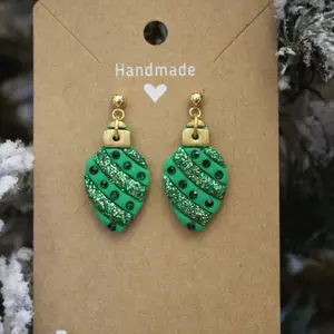 Christmas light earrings