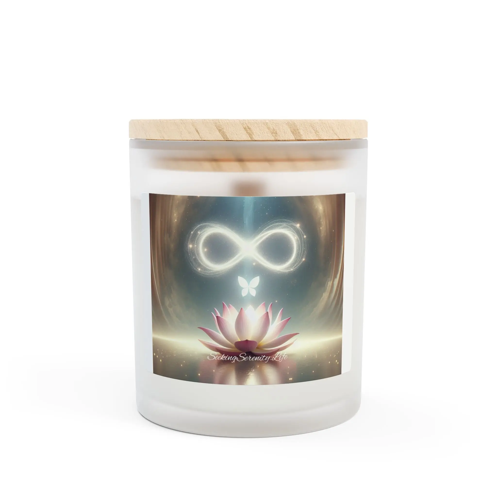 Serenity Infinity Candle - 11oz Frosted Glass | Mindfulness Decor