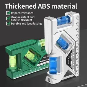 High Precision Mini Level Ruler | Magnetic Base, 3-Bubble Indicator, Impact-Resistant ABS, Shockproof Design, Easy-to-Read Display Test Gauge Set Tool Calipers Hardware Heavy Duty