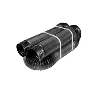 FLEX Drain 4 in. x 50 ft. Black Copolymer Solid Drain Pipe