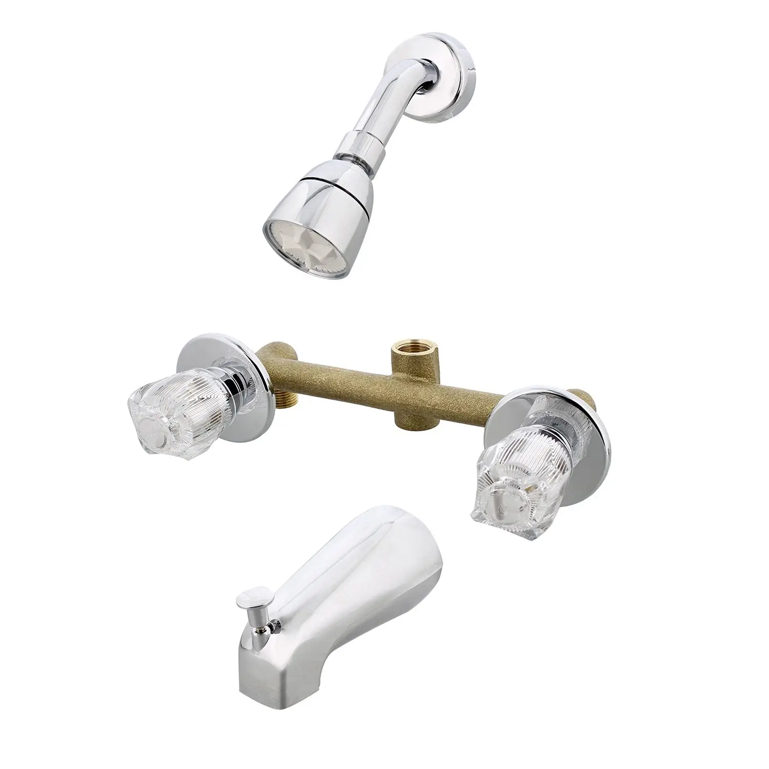 Empire Faucets Mobile Home 8" Chrome 2 Valve Tub & Shower Faucet J228AF-E