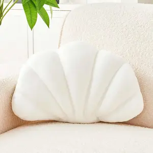 White Shell Pillow, Seashell Decorative Throw Pillow Beach Pillow, Soft  Shell Shaped Pillow Room Decor, 13" Seashell Throw Pillow  Pillow Stylish Cushion