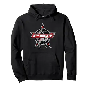 PBR Classic Cowboy Logo Hoodie, Rodeo Cowboy Western Graphic Pullover, PBR Bull Riders Hoodie, Western Cowboy Graphic Pullover