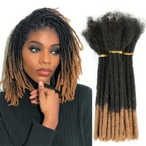 2025 New Arrivals Loc Extensions Human Hair Dreadlock Extensions for Men/Women Real Human Hair Permanent Dreadlock Extensions Locs Extensions Human Hair Can Be Dyed (30 Locs-6-10 Inch, 0.6cm-T1B/30#)