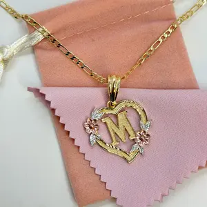 M in Heart Necklace