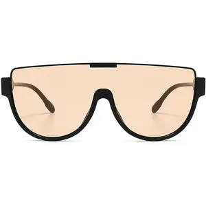 Sunglasses Women Men Luxury Big Frame Mask Glasses Goggle Flat Top Clear Eye Protection Glasses Shade UV400