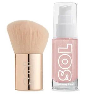 ColourPop Shimmering Dry Oil Mini SOL - Brush Bundle