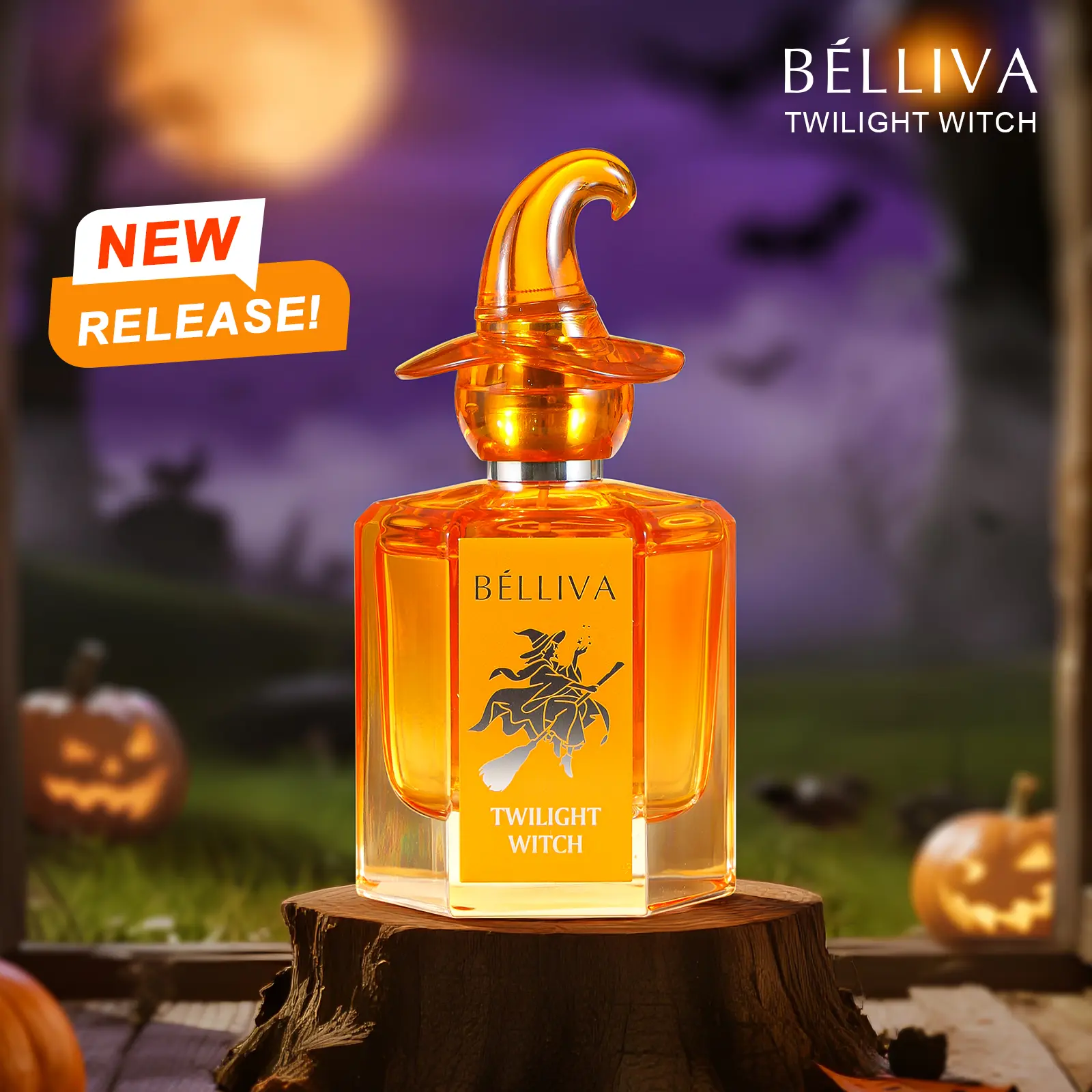 Belliva Twilight Witch 50ml & Ice Witch 50ml  Long-Lasting Luxury Fragrance, Vanilla, Cedar & Musk, Elegant Witch-Inspired Scent