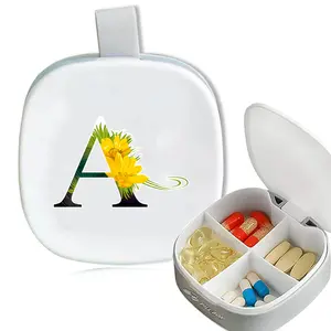 Portable Mini Medicine Pill Box, Waterproof & Dustproof Design, 4 Compartments, Easy-Clean Plastic Case, Ideal for Travel & Outdoor Use