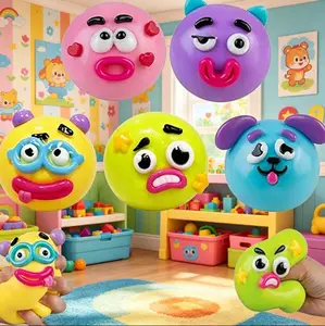 NEW Smushers Squishy Cutie Toy ,Funny Face Curiosities Dog Face Swap Squishy Soft Moldable Multisensory Stress Relief for Anxiety Safe Maltose Material Portable Sensory Decompression Party Favors