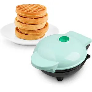 Mini Maker for Waffles Hash Browns Keto Chaffles, Non-Stick Easy to Clean Surface, Perfect Individual Cooking Tool