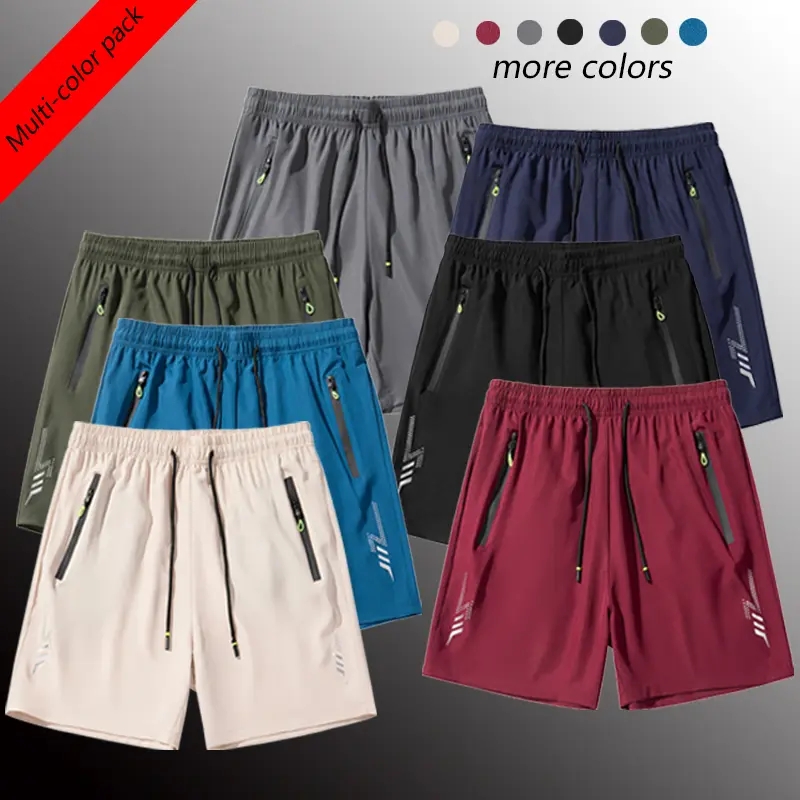 Men's Graphic Casual Shorts 3-Pack, Breathable Athletic Summer Wear Above the Knee with Zipper Pockets and Drawstring, Includes 3 Pairs Patterned Socks, Line Dry, Machine Washable, Comfortable, Basic