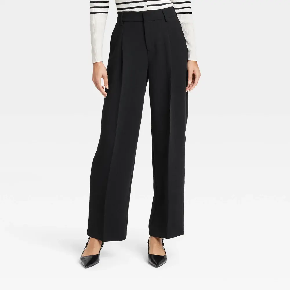 Women's Signature Crepe Essential Trouser - A New Day