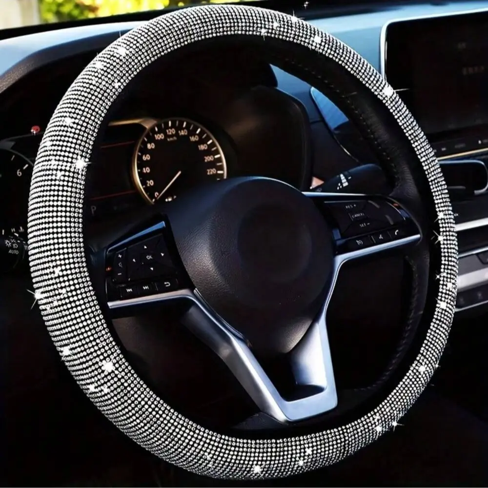 Diamond Steering Wheel Cover for Women, Rhinestone Steering Wheel Protector for Suv, Van, Car, Truck, Multicolor, Steering Wheel Decor, Steering Wheel Accessories