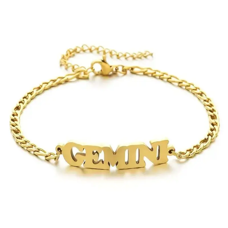 Fashionable Letter Design Bracelet, Letter Link Bracelet, Fashion Jewelry for Party, Daily Clothing Decor, Trendy All-match & Exquisite Jewelry for Birthday Gift, Fashion Bracelets, Stainless Steel Bracelet