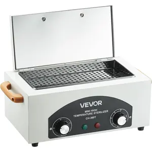 VEVOR High Temperature Autoclave Machine, 2L, 300W High Temperature Cleaner Machine Box with Adjustable Temperature and Time, Dry Heat Cabinet Nail Tool Cleaner for Labs, Home, Nail and Beauty Salons