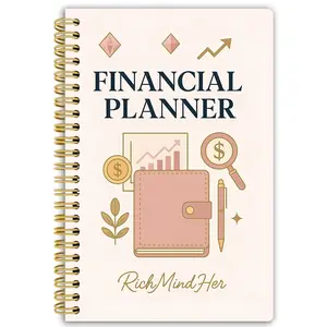 Financial Theme Notebook Cover, 5.5x8.3 Inches Monthly Finance Storage, Expense Tracker Notebook, Efficient Money Management, Financial Planning