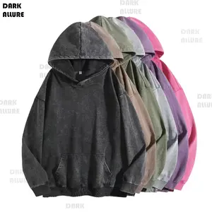 2 Pack Acid Wash Hoodie Oversized Vintage Hoodie Unisex Heavy Weight Hoodie Distress Hoodies for Men Women Couples